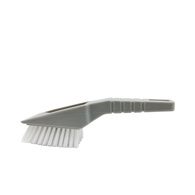 Made in Malaysia Gray Long Handled Scrub Brush | Deep Cleaning Kitchen