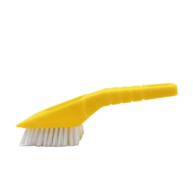 Made in Malaysia Yellow Long-Handled Scrub Brush