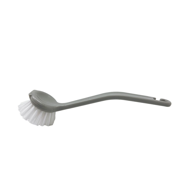 Gray Round Head Pot & Dish Brush | Long Handle Kitchen Scrub Brush