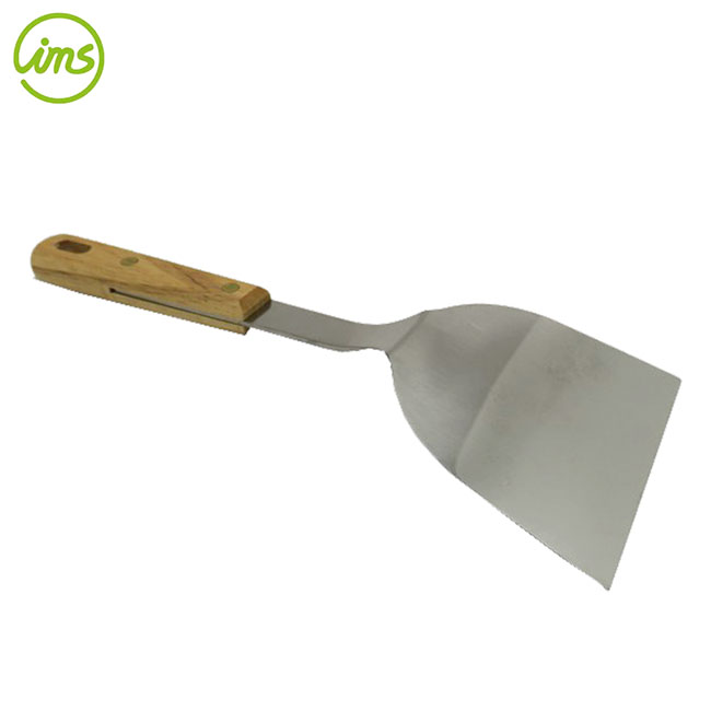 Stainless Steel Turner with Olive Wood Handle – Durable Kitchen Spatula