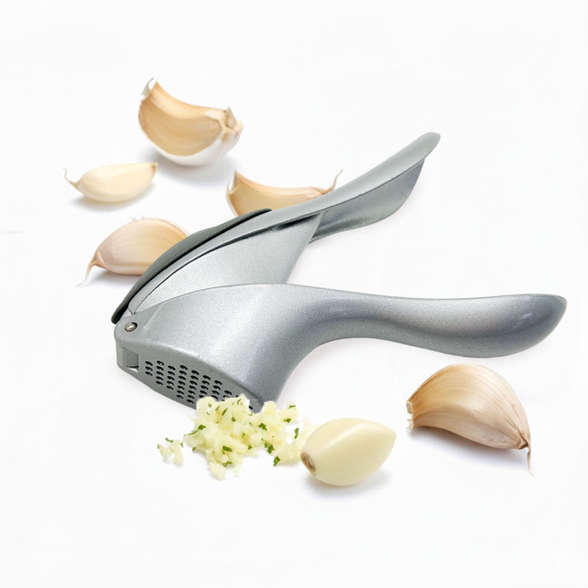 Heavy Duty Aluminum Garlic Press Crusher with Ergonomic Handle