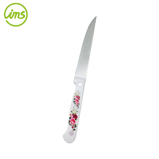 5" Stainless Steel Utility Knife with Floral Handle Decal – Custom Logo Kitchen Knife