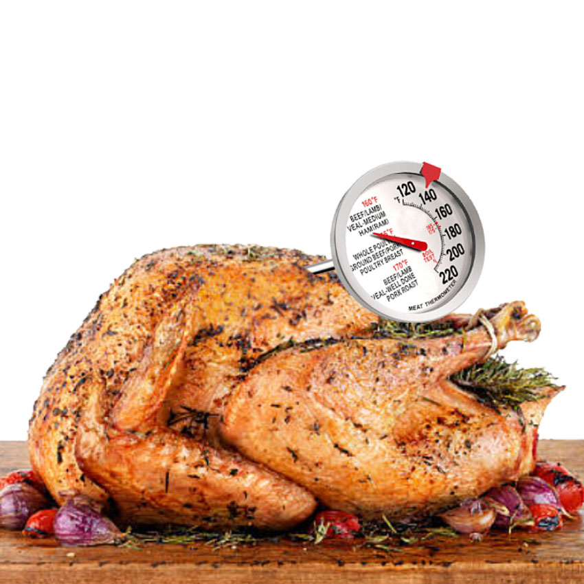 Dial Meat Thermometer – Stainless Steel Cooking Temperature Gauge