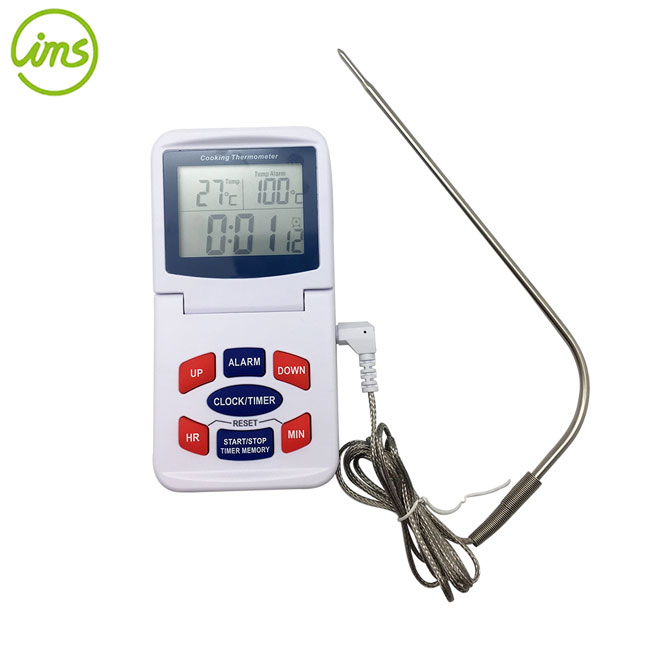 Cooking Thermometer – Digital Probe Thermometer with Timer & Alarm